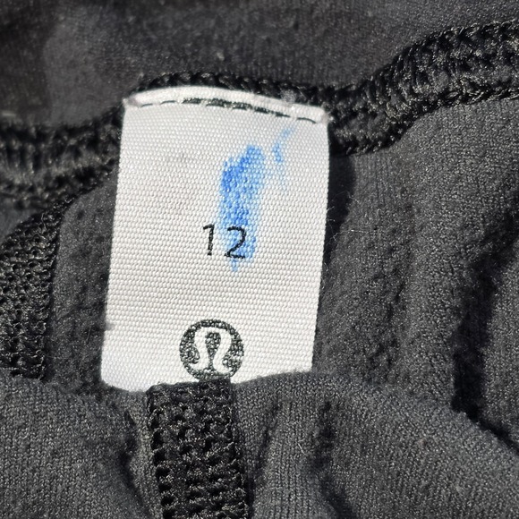 Womens Lululemon Camo Print Black/Grey Leggings Yoga Workout Gym Sz 12 - Picture 8 of 8